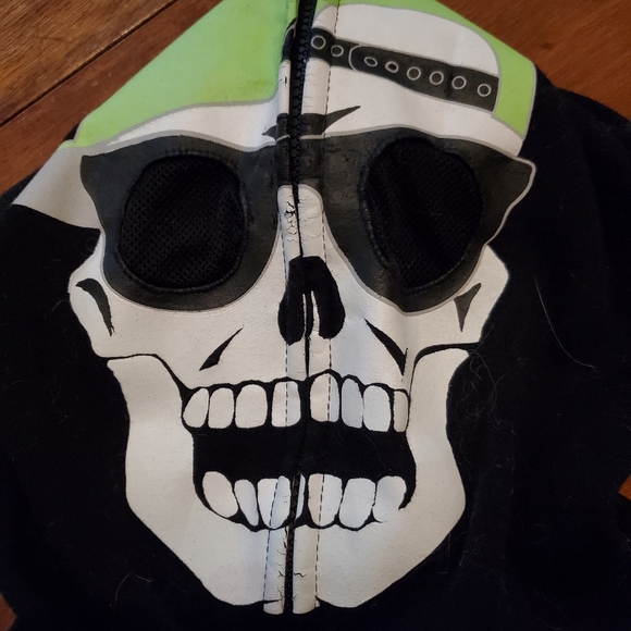 Boys Urban Heritage Full Zip Gamer Skeleton Hoodie, Size L (14) - Picture 3 of 13